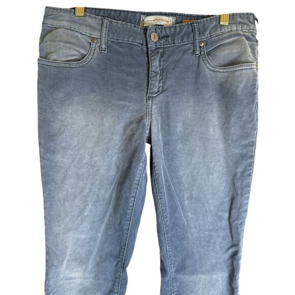 Pilcro and the Letterpress Pants Size 29 Blue Corduroy Straight Leg Vintage Slim - Picture 2 of 9